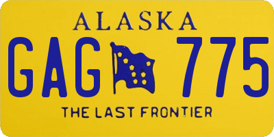 AK license plate GAG775