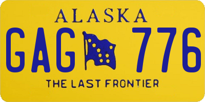 AK license plate GAG776