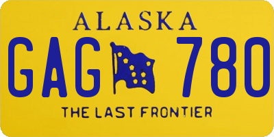 AK license plate GAG780