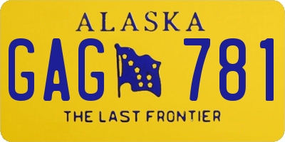 AK license plate GAG781