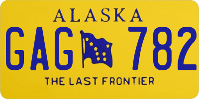 AK license plate GAG782