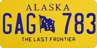 AK license plate GAG783