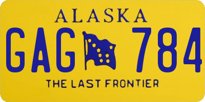 AK license plate GAG784