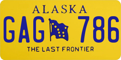 AK license plate GAG786