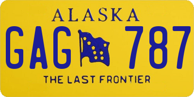 AK license plate GAG787