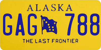 AK license plate GAG788