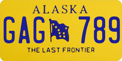 AK license plate GAG789