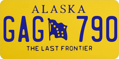 AK license plate GAG790