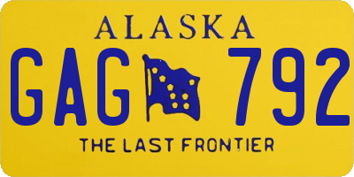 AK license plate GAG792