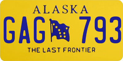 AK license plate GAG793