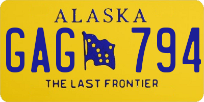 AK license plate GAG794