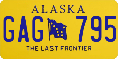 AK license plate GAG795