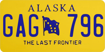 AK license plate GAG796