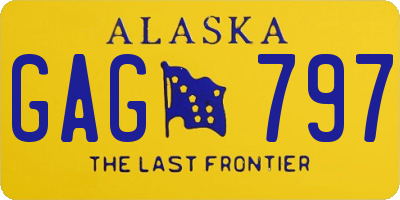 AK license plate GAG797