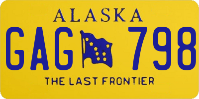 AK license plate GAG798