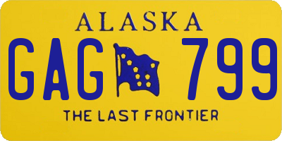 AK license plate GAG799