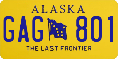 AK license plate GAG801