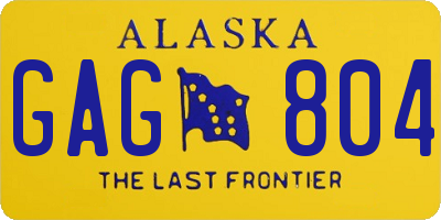 AK license plate GAG804