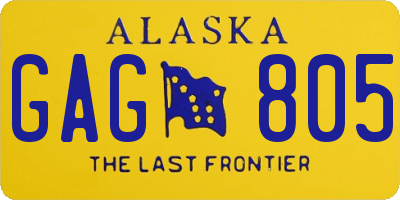 AK license plate GAG805