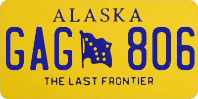 AK license plate GAG806