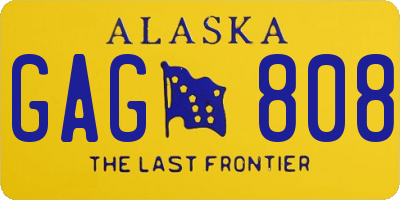 AK license plate GAG808