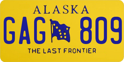 AK license plate GAG809