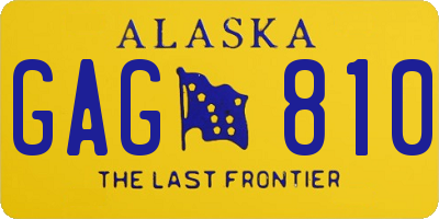 AK license plate GAG810