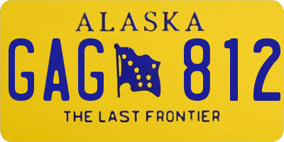 AK license plate GAG812