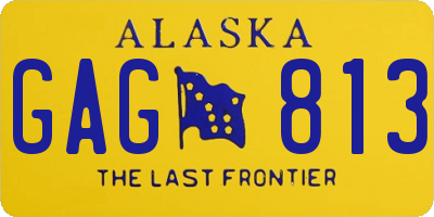 AK license plate GAG813