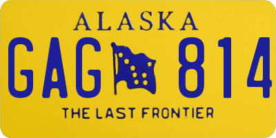 AK license plate GAG814