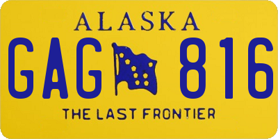 AK license plate GAG816