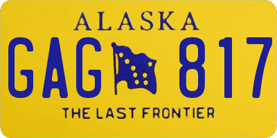 AK license plate GAG817