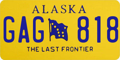 AK license plate GAG818