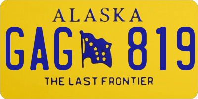 AK license plate GAG819