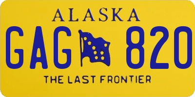 AK license plate GAG820