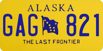 AK license plate GAG821