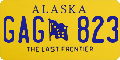 AK license plate GAG823