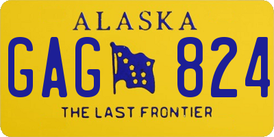 AK license plate GAG824