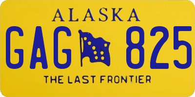 AK license plate GAG825