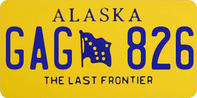 AK license plate GAG826