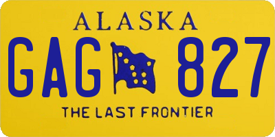 AK license plate GAG827