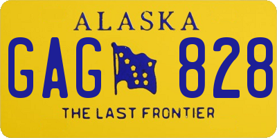 AK license plate GAG828