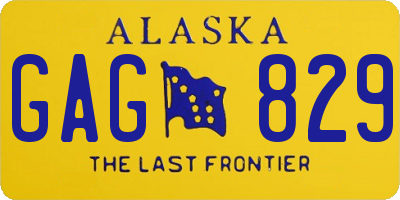 AK license plate GAG829