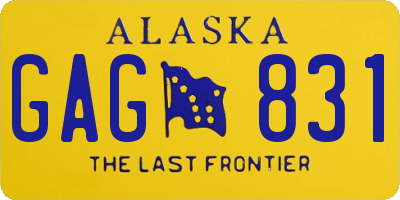 AK license plate GAG831