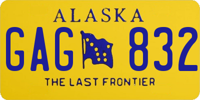 AK license plate GAG832