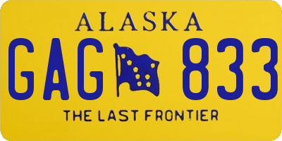 AK license plate GAG833