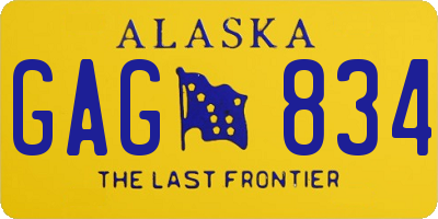 AK license plate GAG834