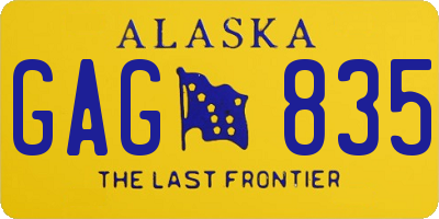 AK license plate GAG835