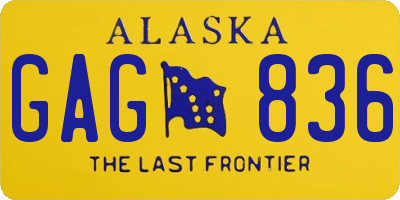 AK license plate GAG836