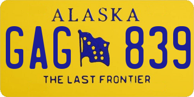 AK license plate GAG839